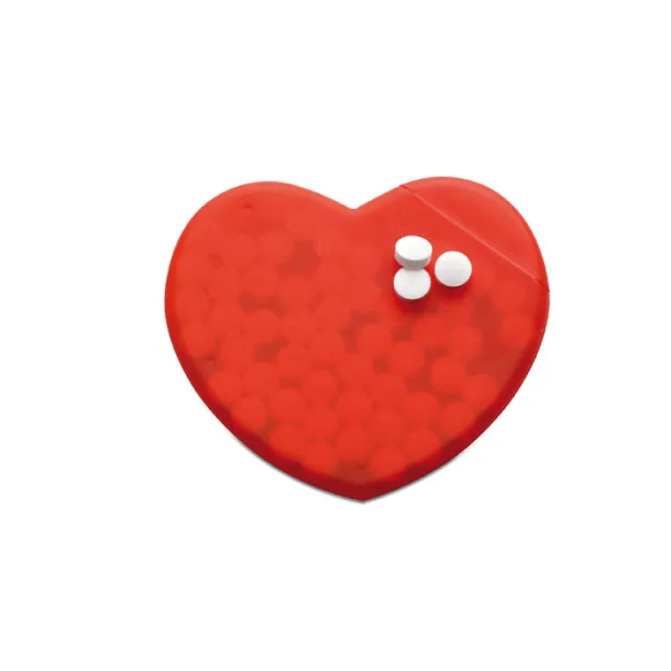 CORAMINT Heart shape peppermint box Red