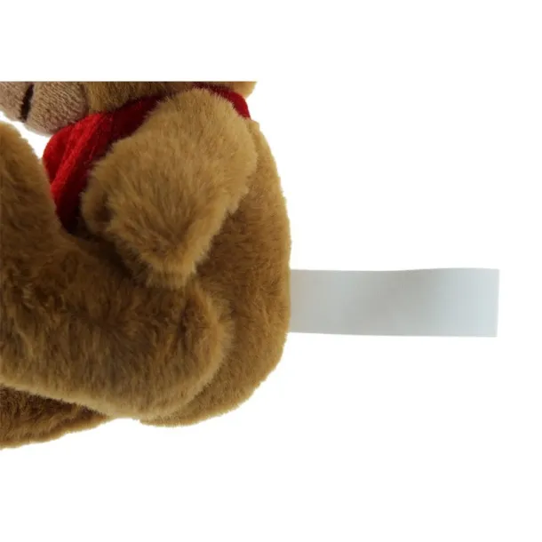 Nathan Brown Plush Christmas teddy bear brown Crvena