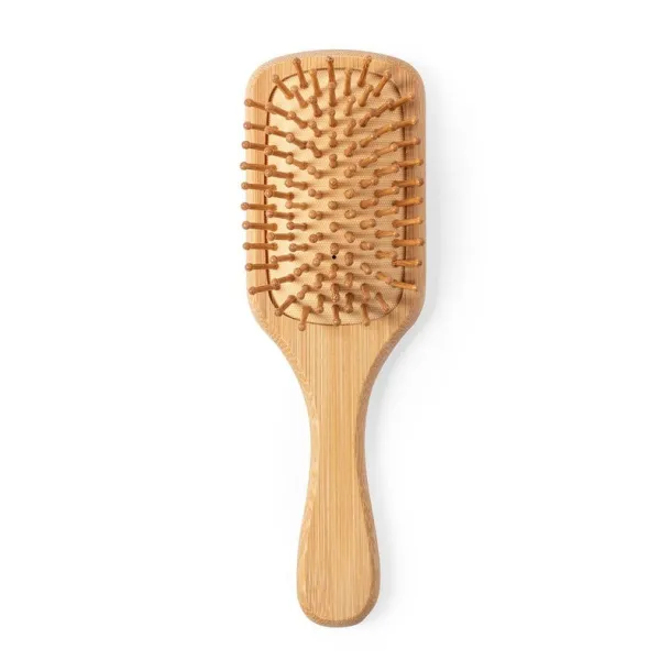  Bamboo hairbrush light brown