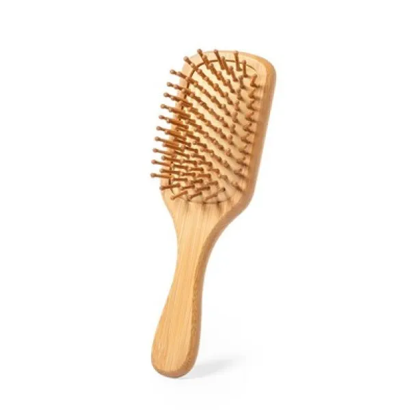  Bamboo hairbrush light brown