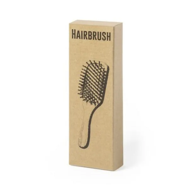  Bamboo hairbrush light brown