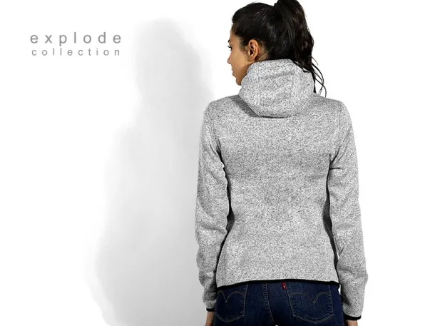 JOKER LADY women’s mélange hooded sweatshirt - EXPLODE Ash gray