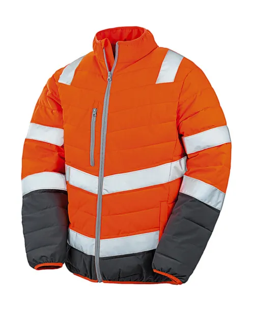  Soft Padded Safety Jacket - Result Safe-Guard Fluo Orange Siva