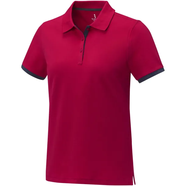 Morgan short sleeve women's duotone polo - Elevate Life Red