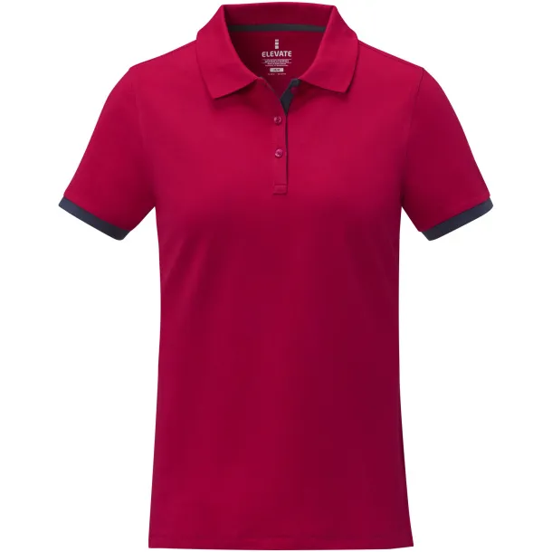 Morgan short sleeve women's duotone polo - Elevate Life Red