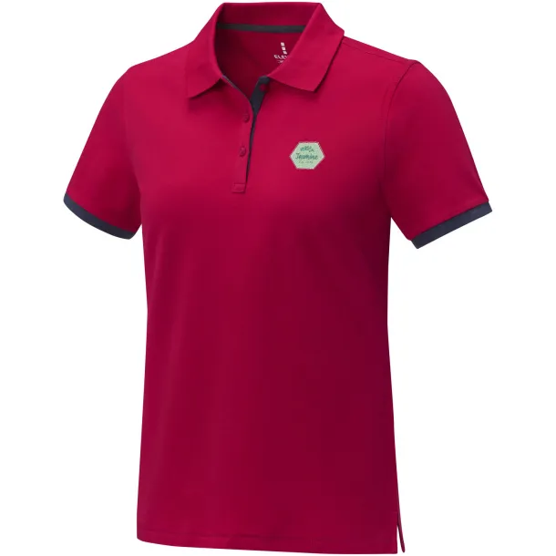 Morgan short sleeve women's duotone polo - Elevate Life Red