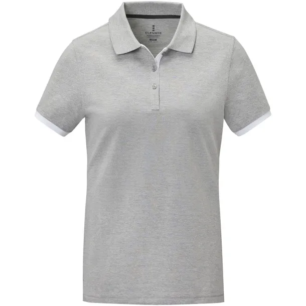 Morgan short sleeve women's duotone polo - Elevate Life Heather grey