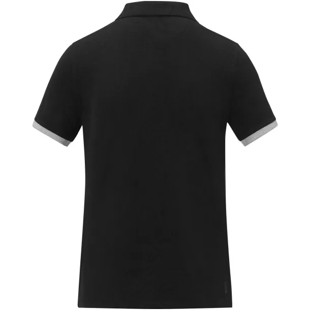 Morgan short sleeve women's duotone polo - Elevate Life Solid black