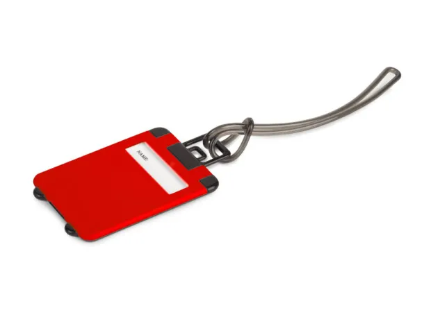 TRAVELER plastic travel tag - BRUNO Red