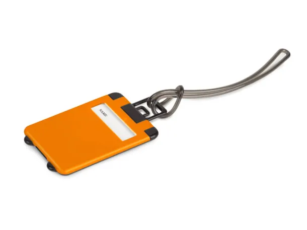 TRAVELER plastic travel tag - BRUNO Orange