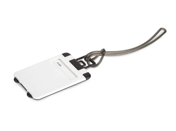 TRAVELER plastic travel tag - BRUNO White