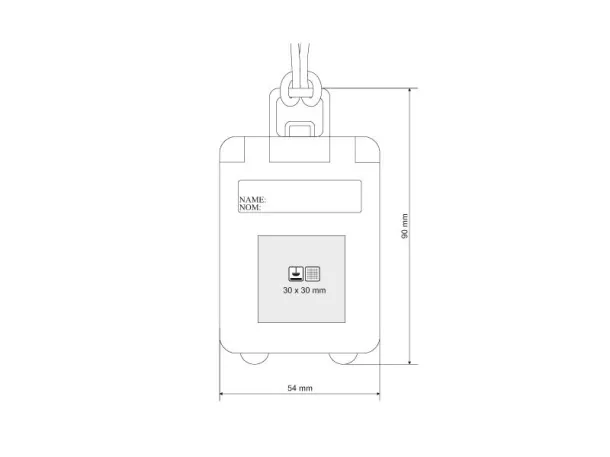 TRAVELER plastic travel tag - BRUNO White