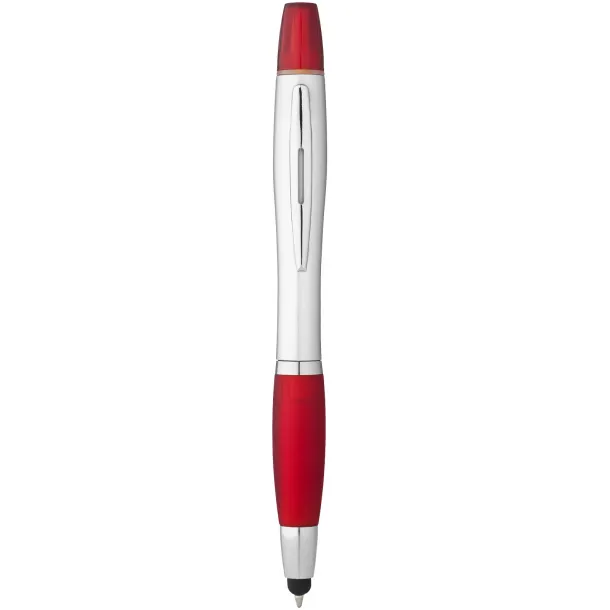 Nash stylus ballpoint pen and highlighter - Unbranded Silver Red