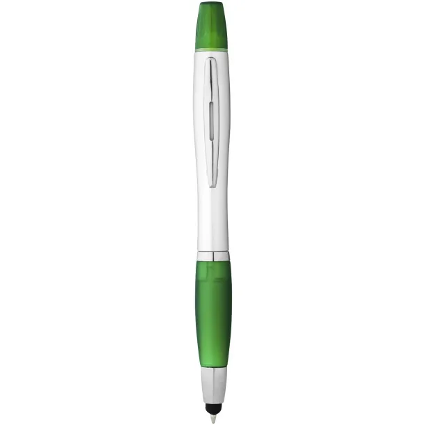 Nash stylus ballpoint pen and highlighter Silver Green