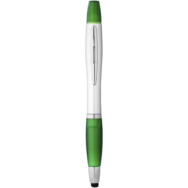 Nash stylus ballpoint pen and highlighter Silver Green