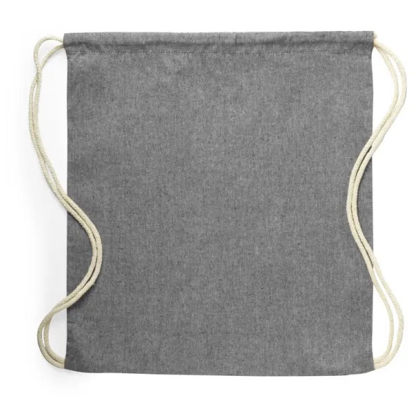  Recycled cotton drawstring bag Crna