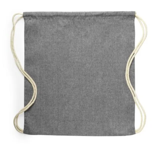  Recycled cotton drawstring bag Crna