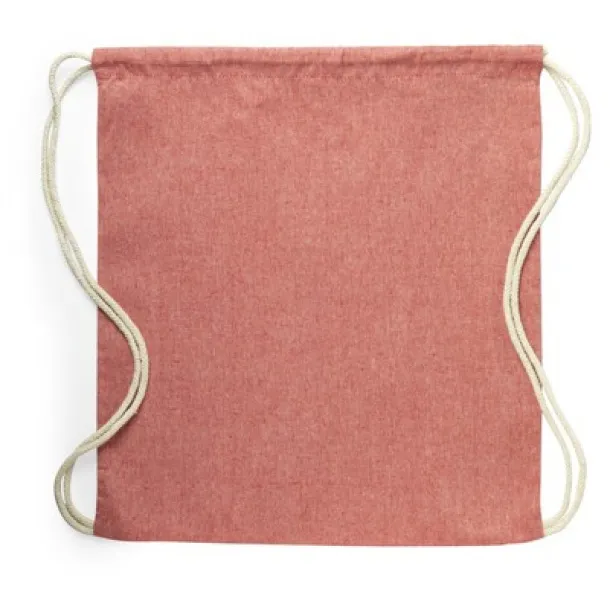  Recycled cotton drawstring bag Crvena