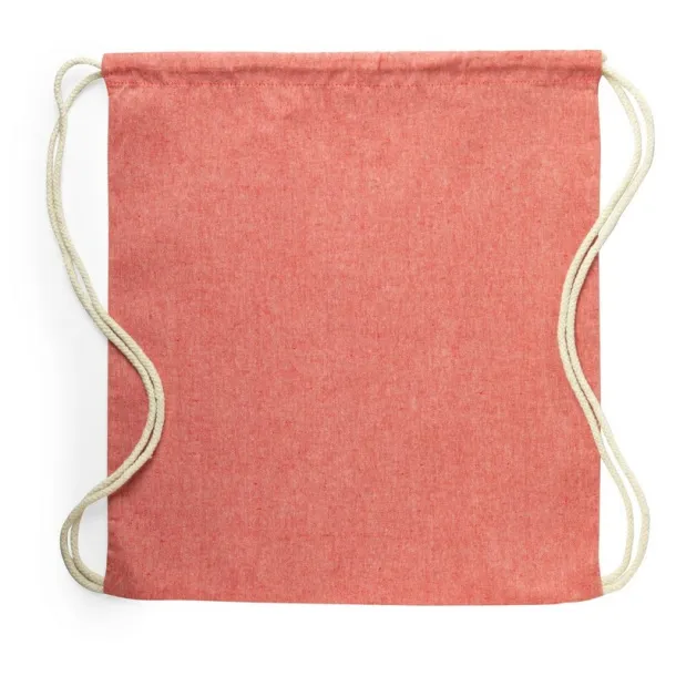  Recycled cotton drawstring bag Crvena