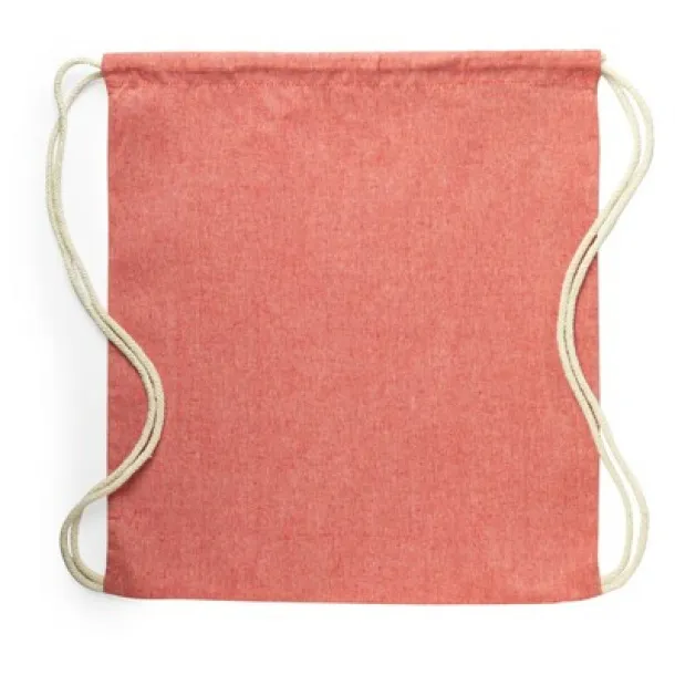  Recycled cotton drawstring bag Crvena