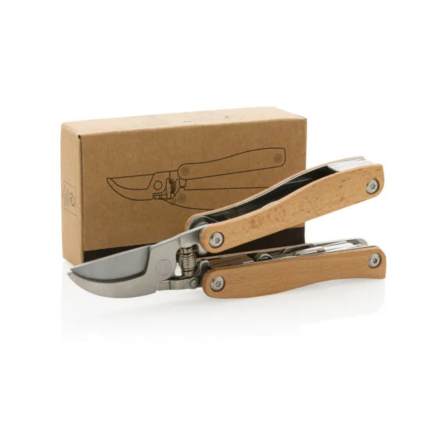  FSC® wooden garden multi tool - XD Collection Brown 