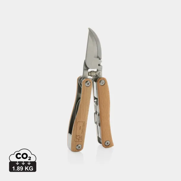  FSC® wooden garden multi tool - XD Collection Brown 