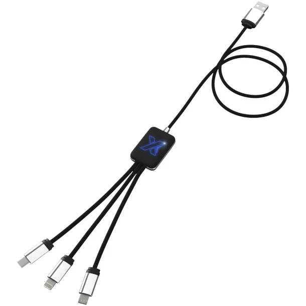 SCX.design C17 easy to use light-up cable - SCX.design Blue Solid black