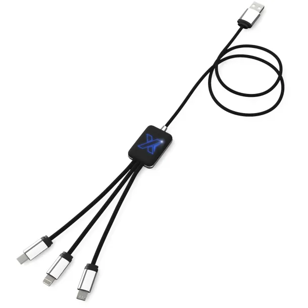 SCX.design C17 easy to use light-up cable - SCX.design Blue Solid black