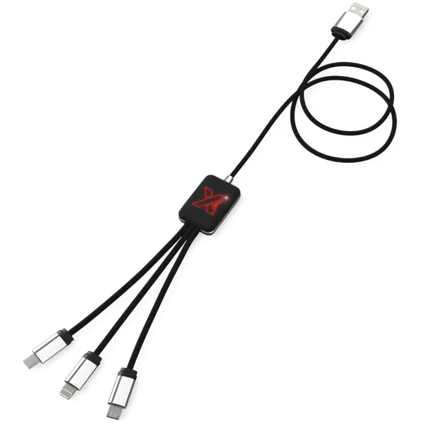 SCX.design C17 easy to use light-up cable - SCX.design Red Solid black