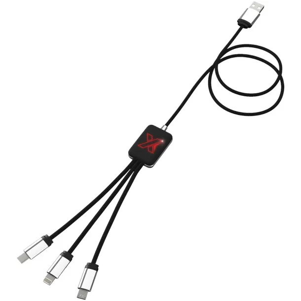 SCX.design C17 easy to use light-up cable - SCX.design Red Solid black