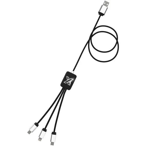 SCX.design C17 easy to use light-up cable - SCX.design Solid black White