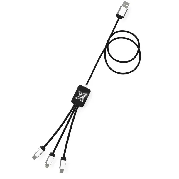 SCX.design C17 easy to use light-up cable - SCX.design Solid black White