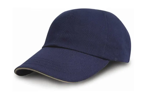  Heavy Cotton Drill Cap - Result Headwear Navy Putty