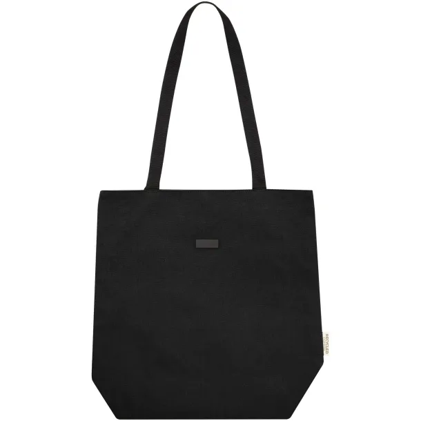 Joey GRS recycled canvas versatile tote bag 14L Solid black