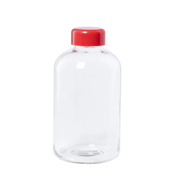 Flaber glass sport bottle Red