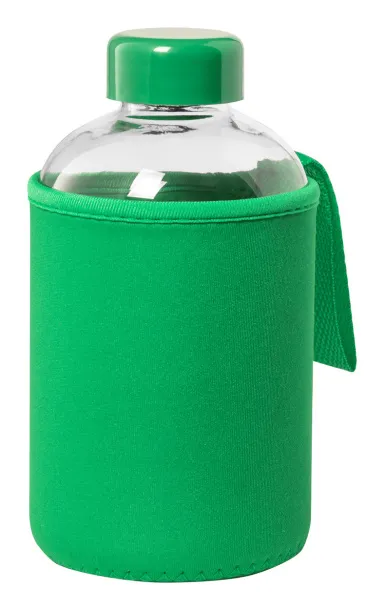 Flaber glass sport bottle Green