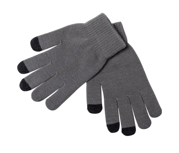 Tenex anti-bacterial touch screen gloves ash grey Black