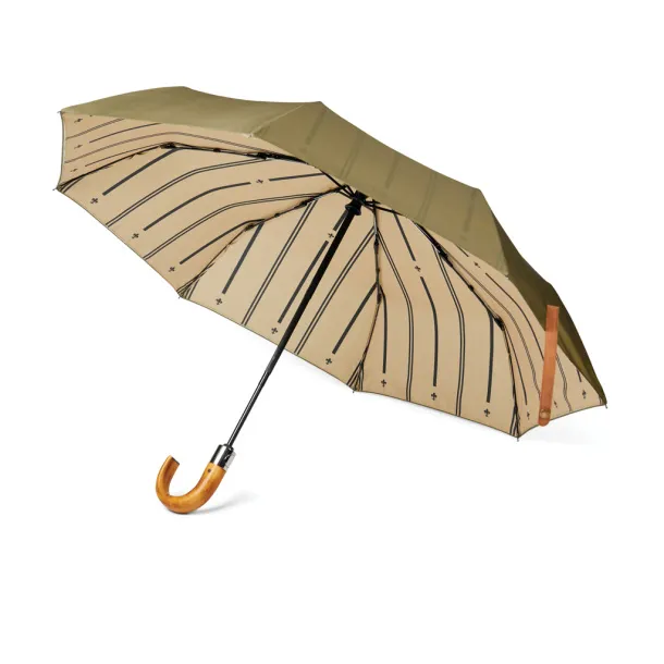  VINGA Bosler AWARE™ recycled pet 21" foldable umbrella - Vinga Green 