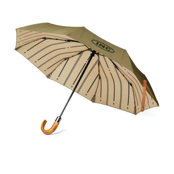  VINGA Bosler AWARE™ recycled pet 21" foldable umbrella - Vinga Green 