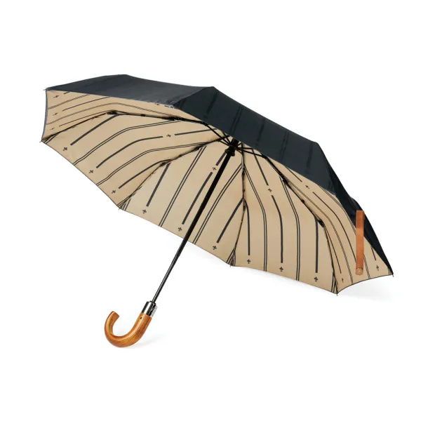  VINGA Bosler AWARE™ recycled pet 21" foldable umbrella - Vinga Black 