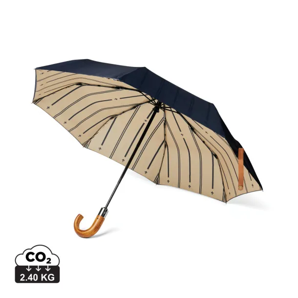  VINGA Bosler AWARE™ recycled pet 21" foldable umbrella - Vinga navy 