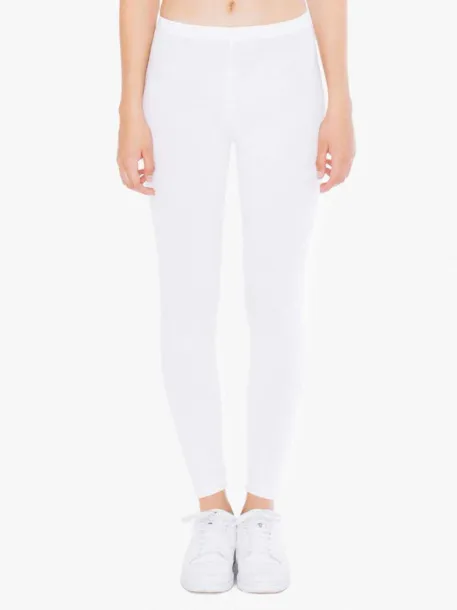  WOMEN'S COTTON SPANDEX JERSEY LEGGING - American Apparel White