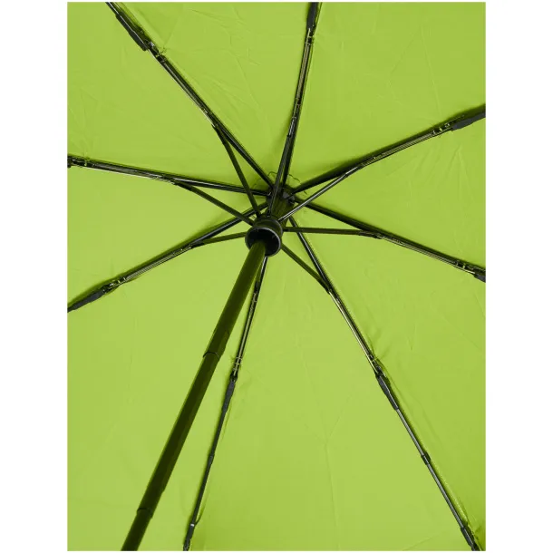 Bo 21" fold. auto open/close recycled PET umbrella Lime