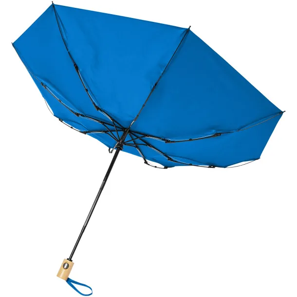 Bo 21" fold. auto open/close recycled PET umbrella Process blue