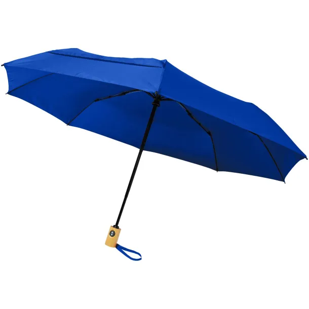 Bo 21" fold. auto open/close recycled PET umbrella Royal blue