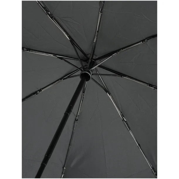 Bo 21" fold. auto open/close recycled PET umbrella Solid black