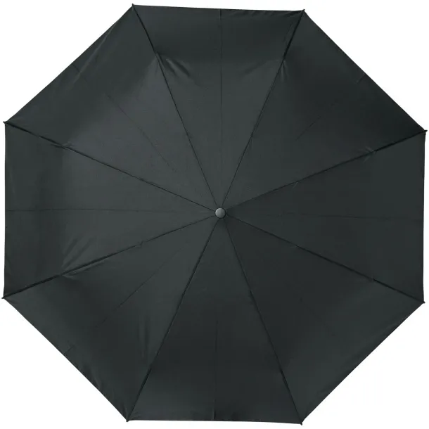 Bo 21" fold. auto open/close recycled PET umbrella Solid black