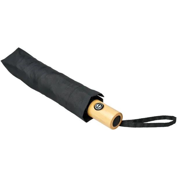Bo 21" fold. auto open/close recycled PET umbrella Crna