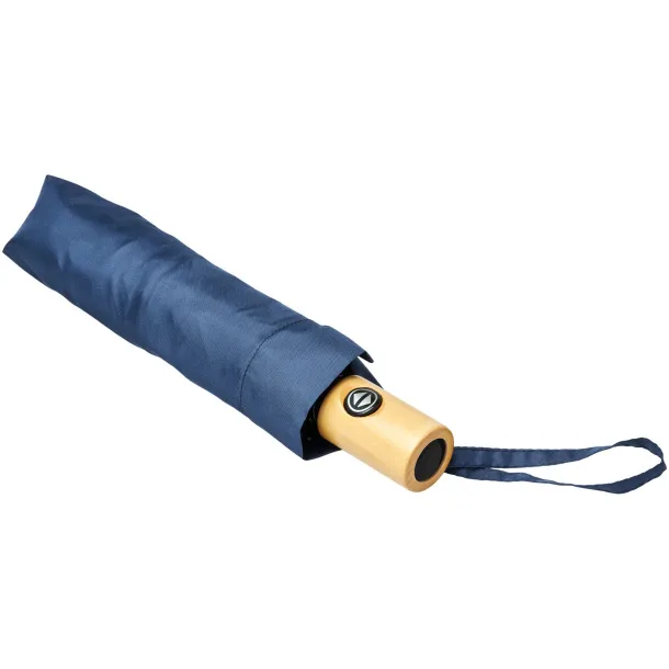 Bo 21" fold. auto open/close recycled PET umbrella Navy Blue