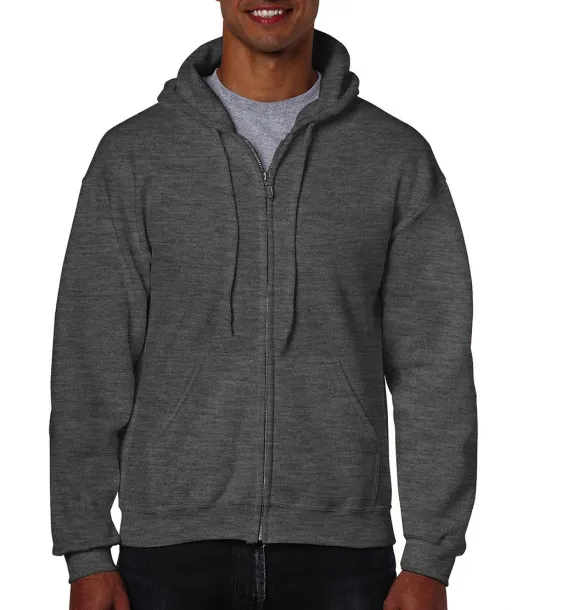  Heavy Blend Adult Full Zip Hooded Sweat - Gildan Dark Heather